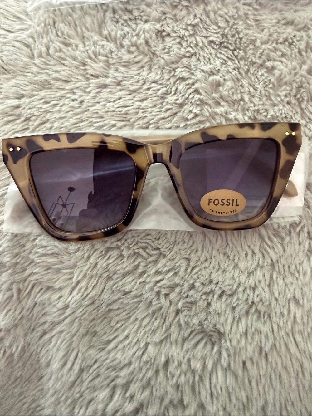 Fossil Tortoiseshell Cat Eye Sunglasses NWT